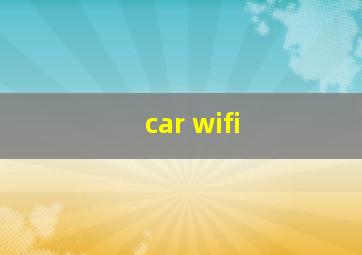 car wifi